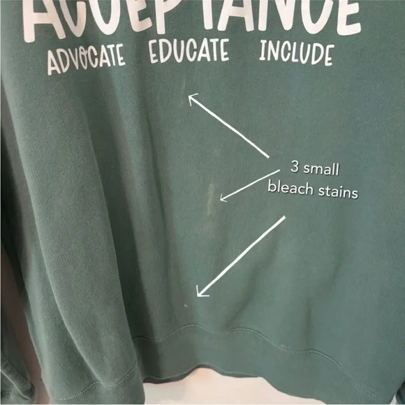 Autism Acceptance - Green Sweatshirt/Crewneck - Picture 5 of 8